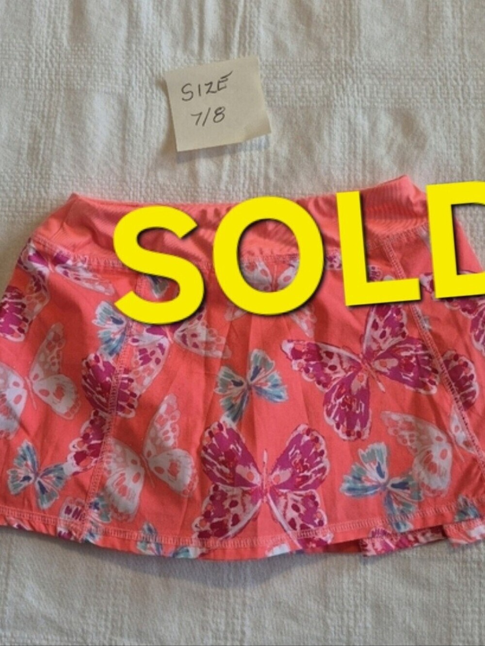 Gymboree Gymgo girls size 7/8 or Medium butterfly skirt with modesty shorts VGUC